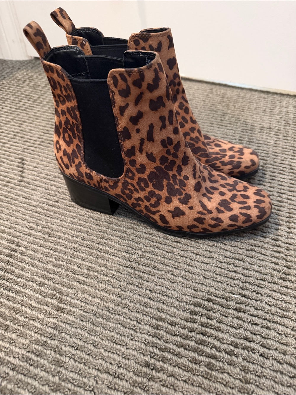 a new day Leopard-Print Chelsea Ankle Boots - Brown/Black